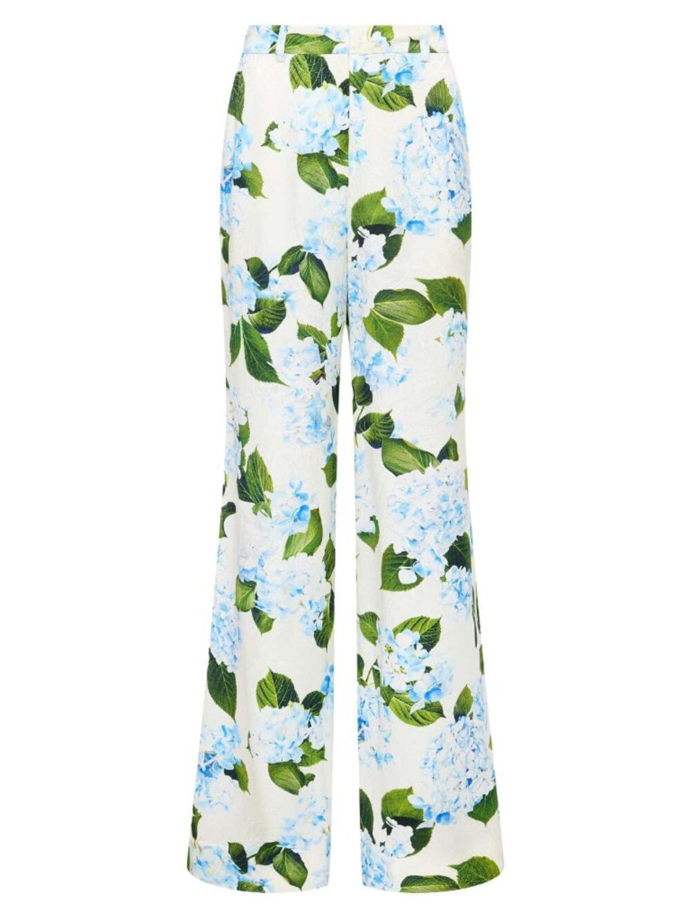 NWT | L'AGENCE Cream Wide-Leg Floral Pants Hydrangea Print Size 10 N - Picture 3 of 9